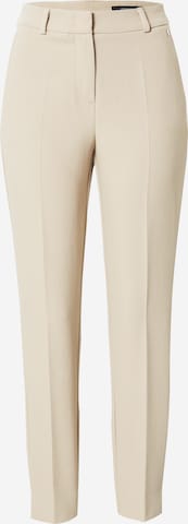 Regular Pantalon à plis COMMA en beige : devant