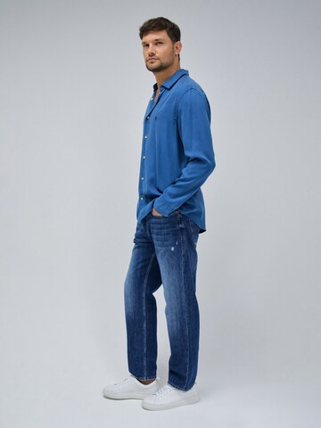 Salsa Jeans Regular fit Overhemd in Blauw