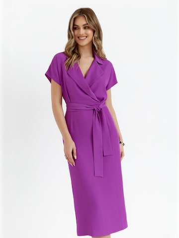 Stylove - Vestido camisero en lila: frente