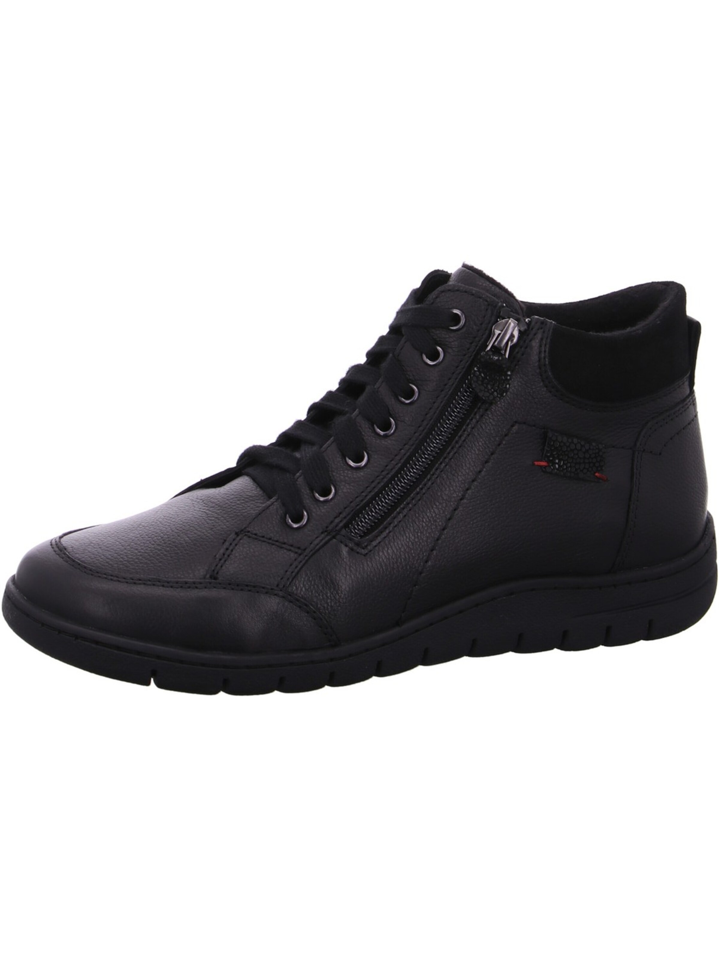 REFLEXAN Ankle Boots 'Reflexan Holly Schnürstiefel Schwarz'‌ in Schwarz: Vorderseite