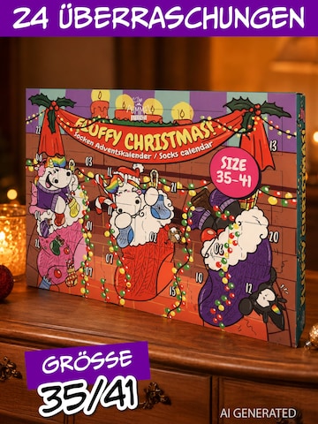 pummel & friends Socken 'Adventskalender Pummeleinhorn mit 12 Paar'‌‌‌‌‌ in Mischfarben