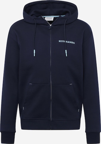 SCOTCH & SODA Sweat jacket in Blue: front