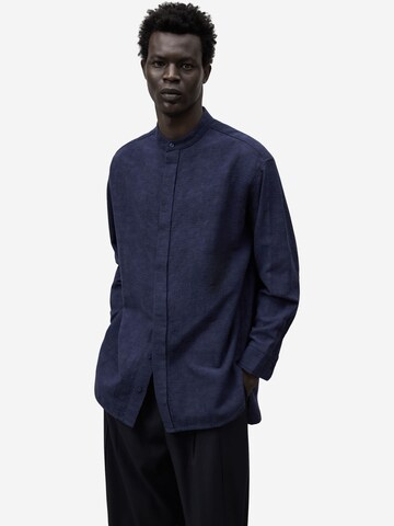 Adolfo Dominguez Comfort fit Button Up Shirt in Blue: front