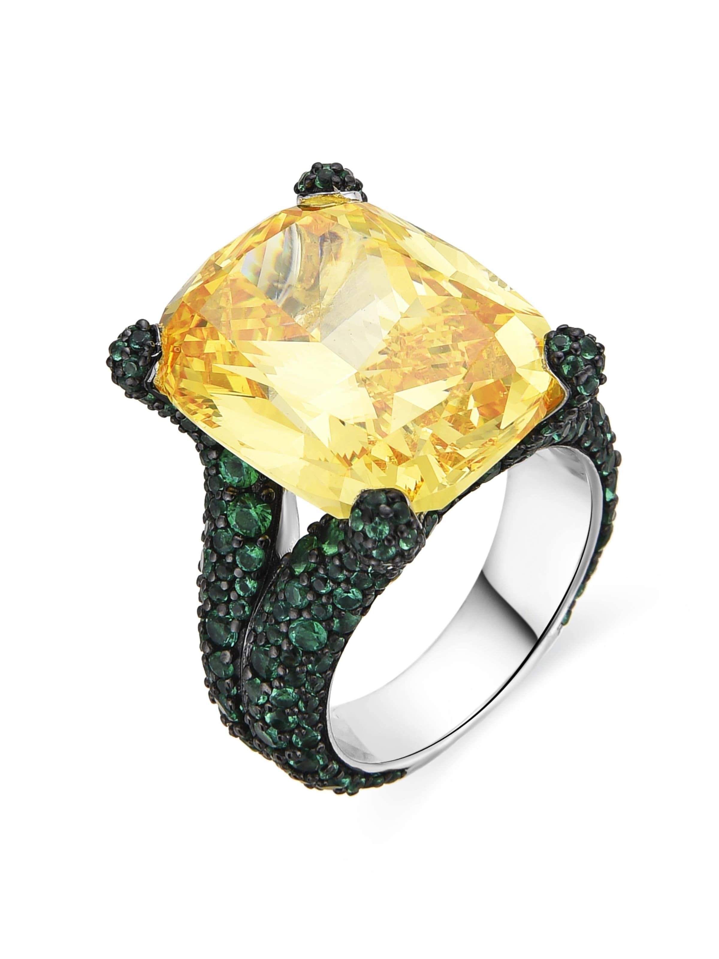 Luxenter - Anel 'TALIAL' em amarelo: frente
