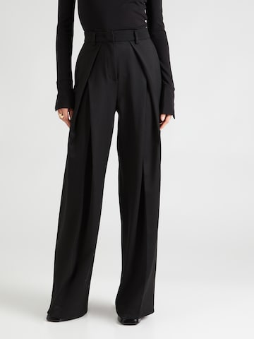 2NDDAY Wide leg Pleat-Front Pants 'Almeida' in Black: front