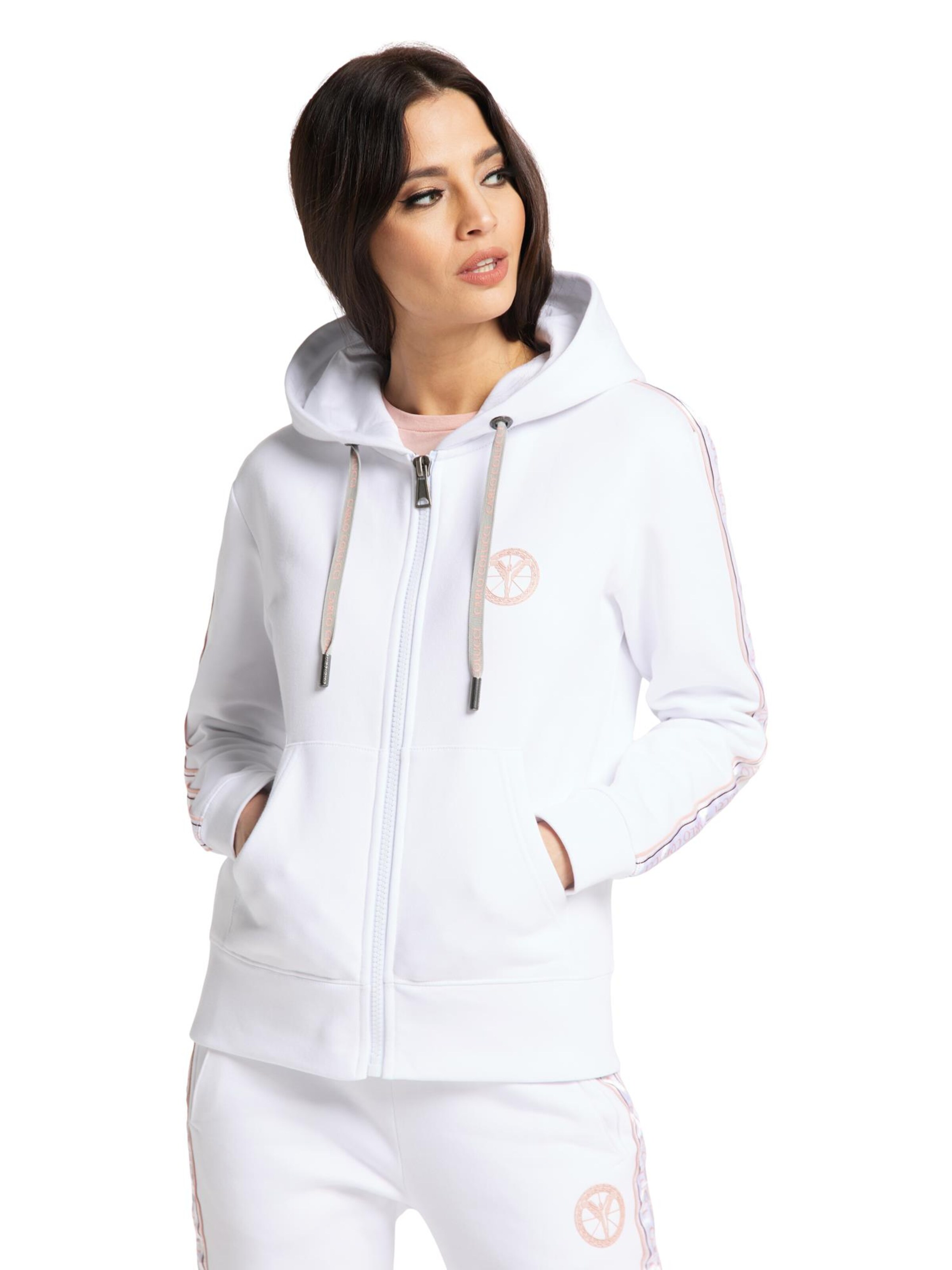 Carlo Colucci Sweat jacket 'Cattaruzza' in White: front