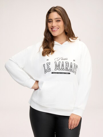 Sweat-shirt Fiorella Rubino en blanc