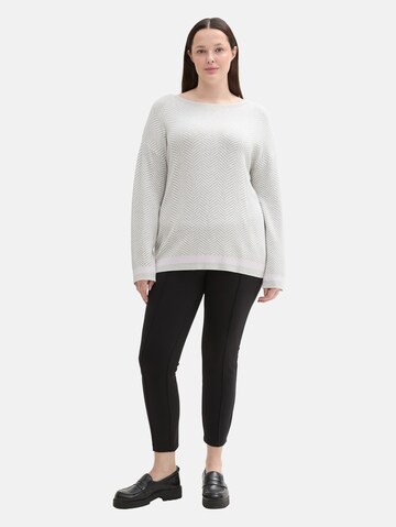 Tom Tailor Women + Pullover in Grau