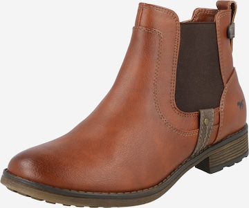 MUSTANG Chelsea boots i brun: framsida