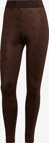 ADIDAS ORIGINALS Skinny Leggings ' High Waist Allover Print' in Brown: front