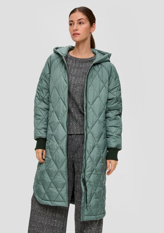 QS Between-seasons coat in Green: front