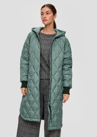 QS Between-Seasons Coat in Green: front