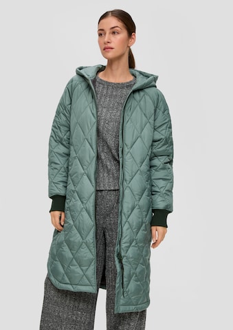 QS Between-Seasons Coat in Green: front