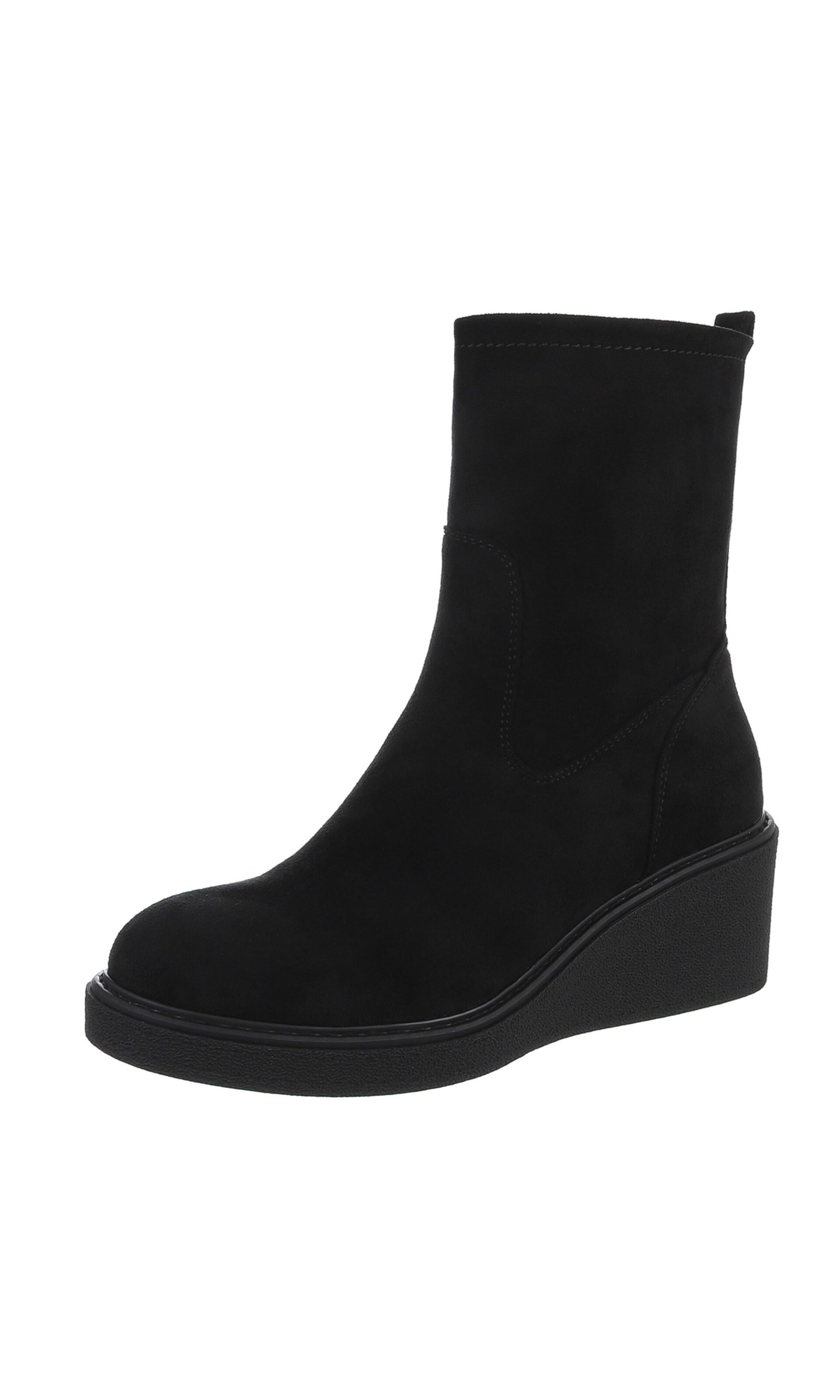 Ital-Design Stiefelette in Schwarz: Vorderseite