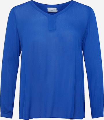 KAFFE CURVE Blouse 'Ami' in Blauw: voorkant