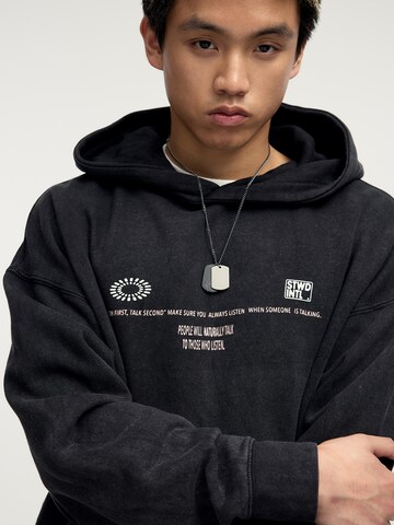 Sweat-shirt Pull&Bear en noir