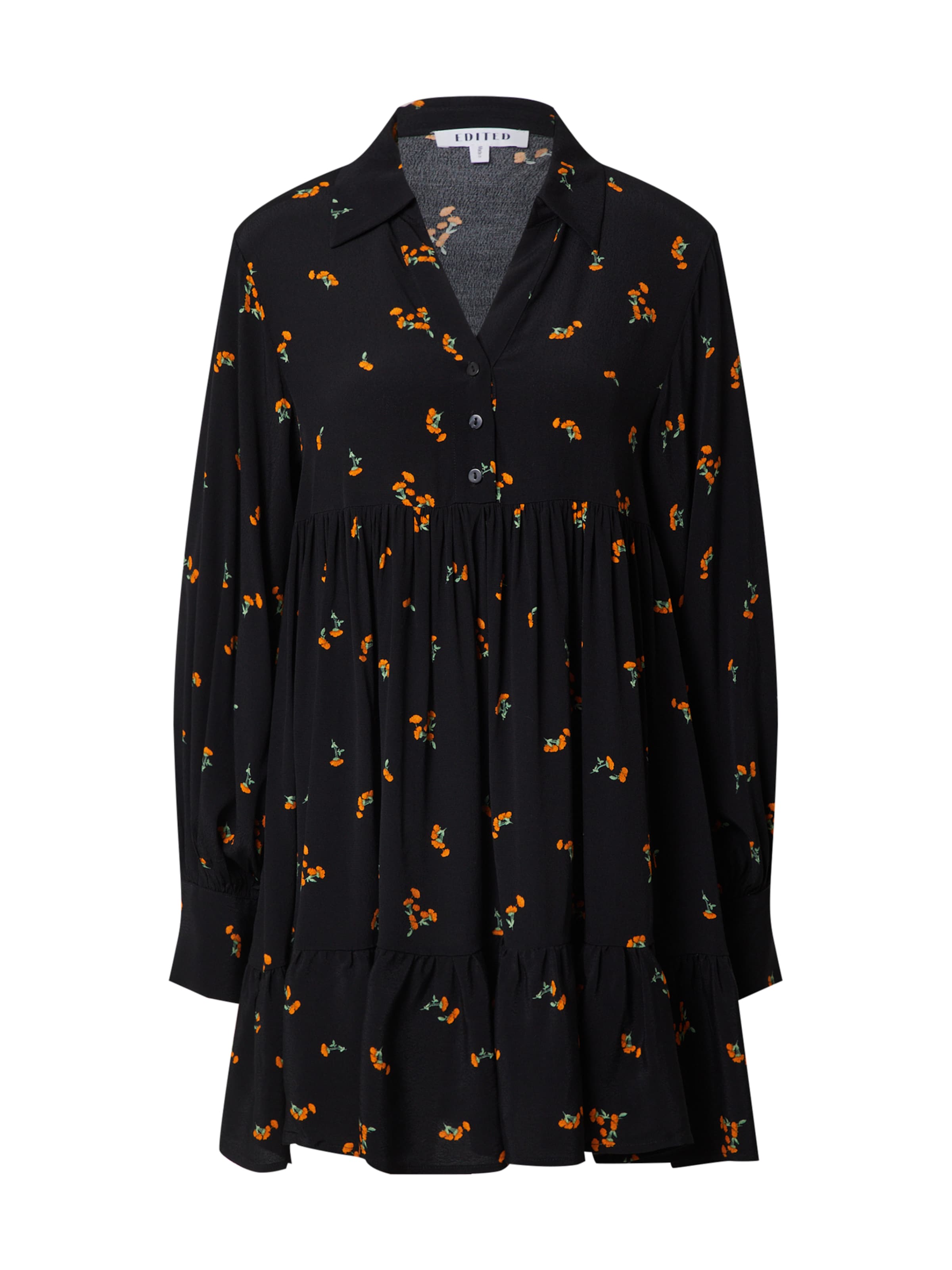 EDITED Shirt dress 'Camella' in Black: front