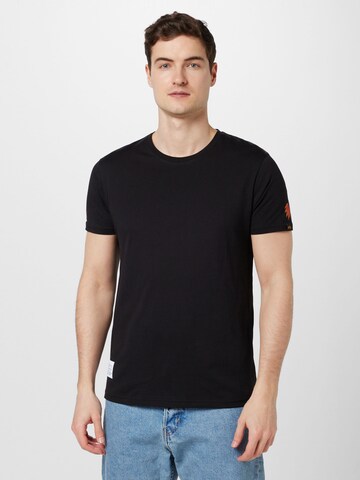 T-Shirt 'Dragon' ALPHA INDUSTRIES en noir : devant