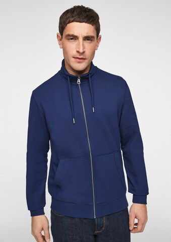 s.Oliver Sweatvest in Blauw: voorkant