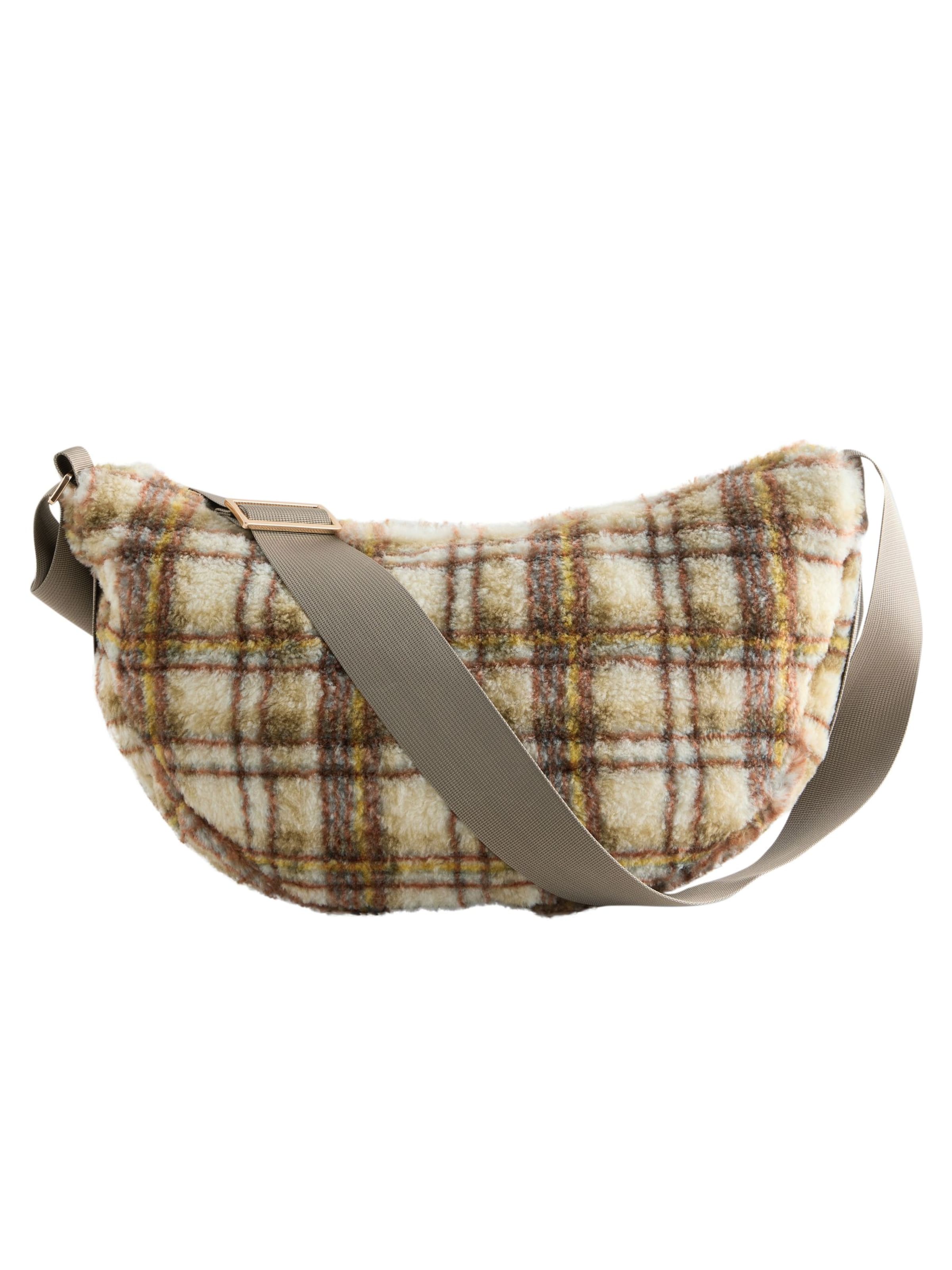 Next Sac à bandoulière en bleu / brun foncé / curry / blanc, Vue avec produit