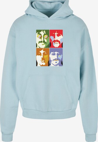 Merchcode Sweatshirt 'Beatles -  Color Heads' in Blue: front
