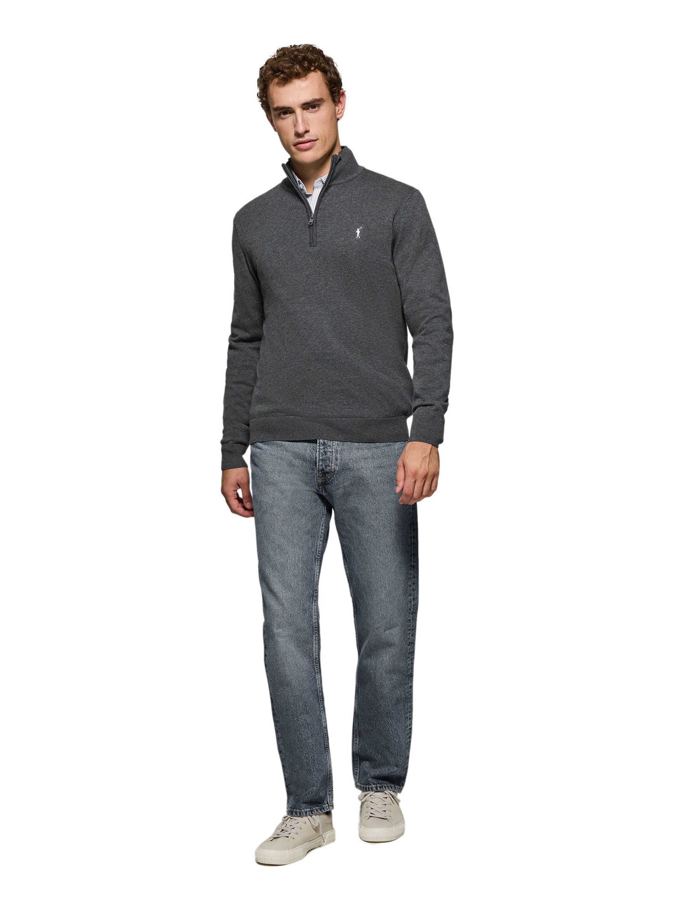 Polo Club Pullover in Grau
