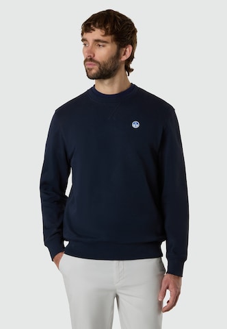 North Sails Sweatshirt in Blauw: voorkant