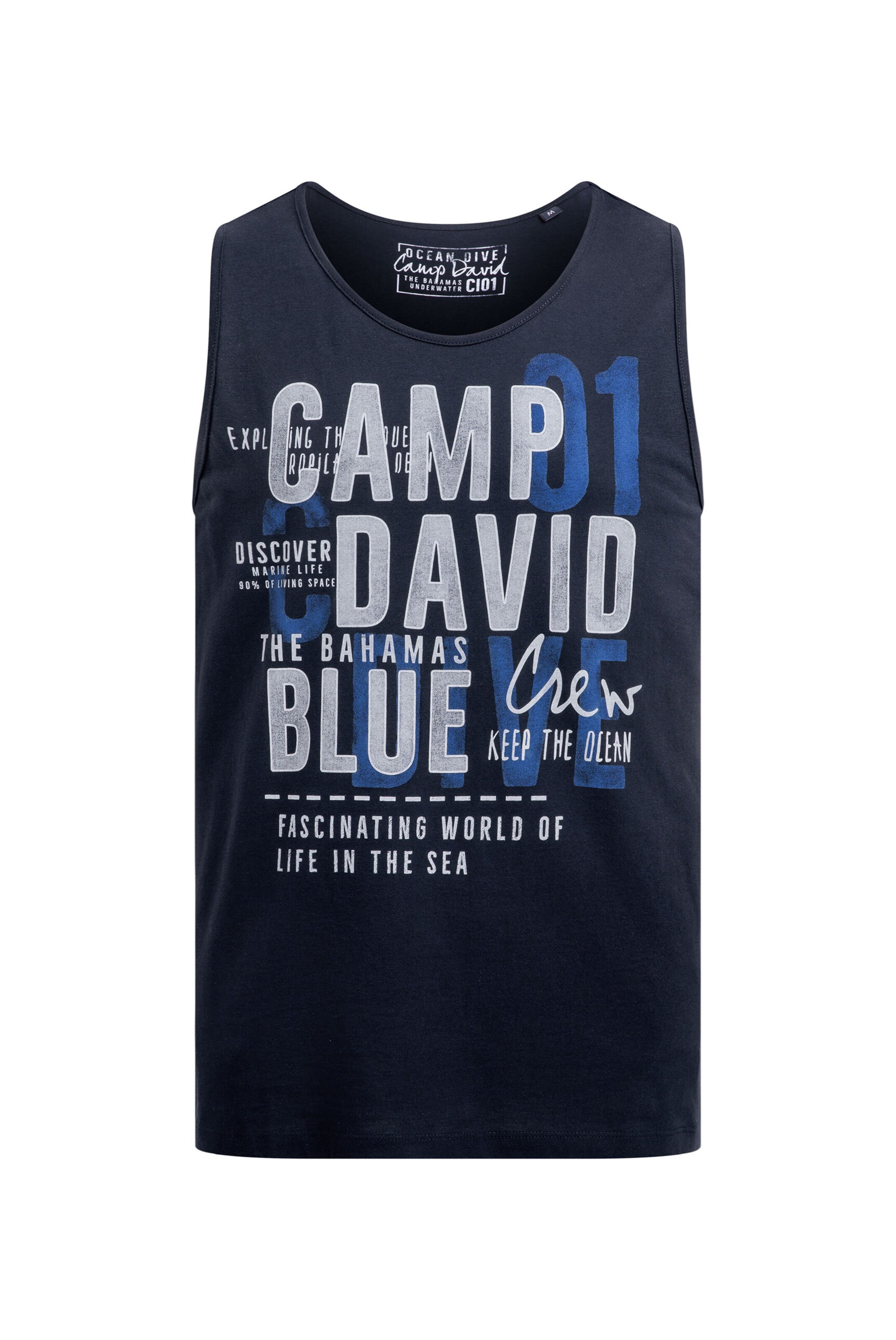 CAMP DAVID Shirt in Blue: front