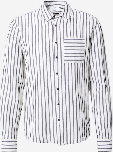 DAN FOX APPAREL Overhemd 'Janosch' in de kleur Zwart / Offwhite, Productweergave