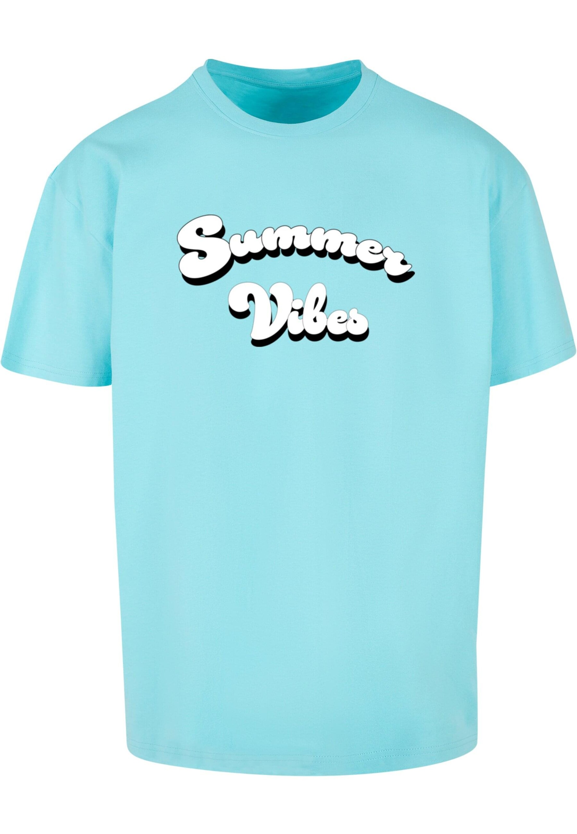 Merchcode Shirt 'Summer Vibes' in Blau: Vorderseite