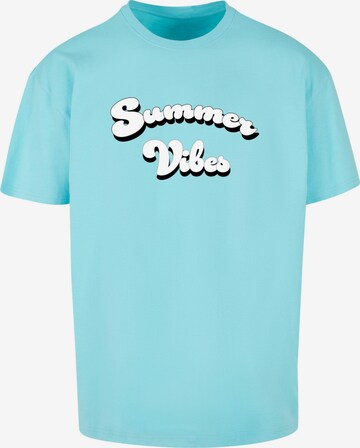 Merchcode Shirt 'Summer Vibes' in Blau: predná strana