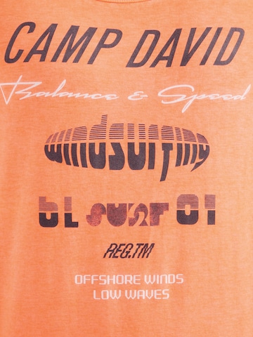 CAMP DAVID Μπλουζάκι 'Windsurfing' σε πορτοκαλί
