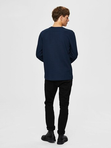 T-Shirt SELECTED HOMME en bleu