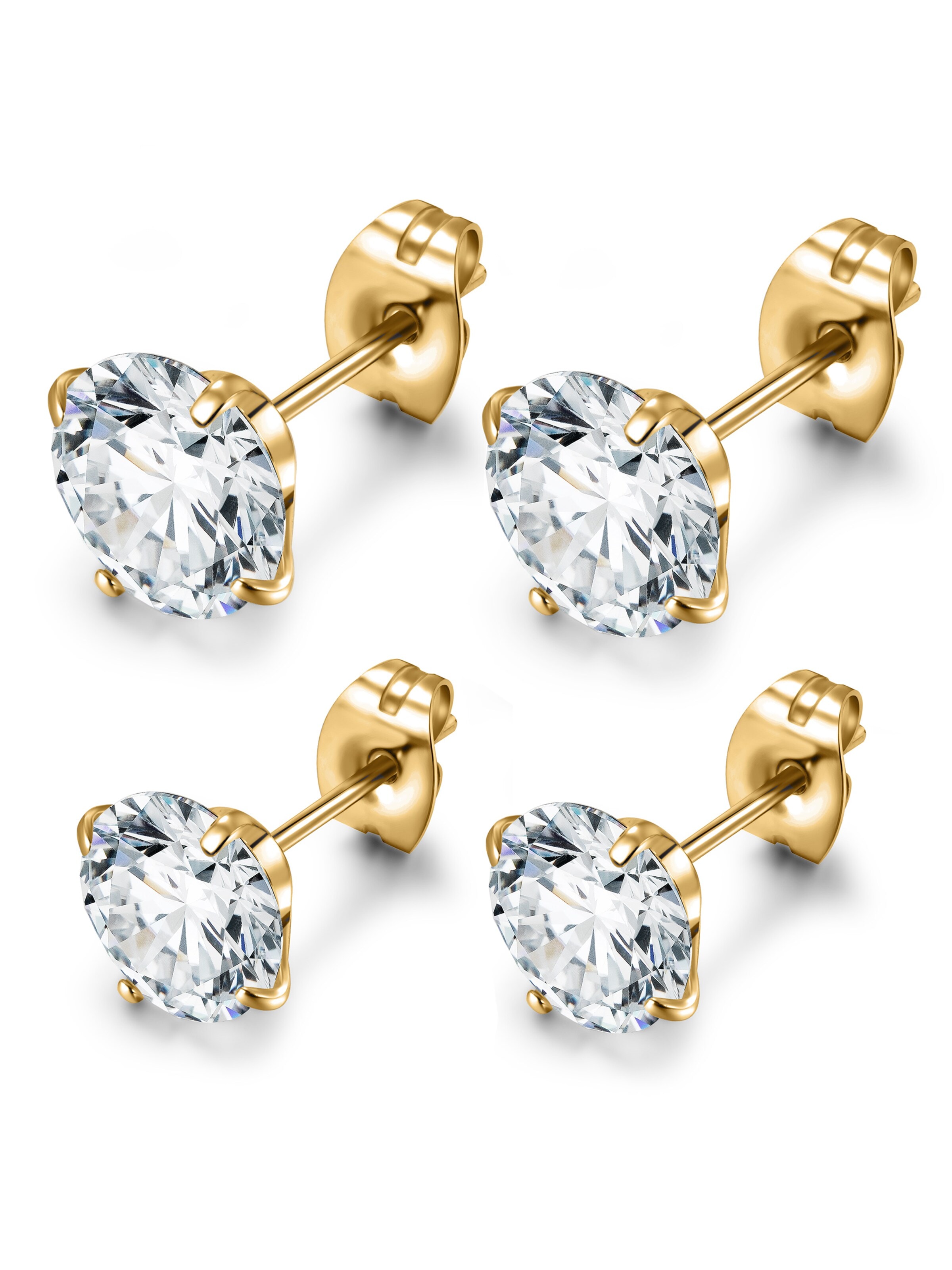 Boucles d'oreilles 'White' day berlin en or