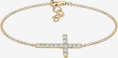 ELLI Bracelet 'Kreuz' en or / transparent, Vue avec produit