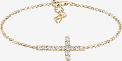 ELLI Armband 'Kreuz' in gold / transparent, Produktansicht