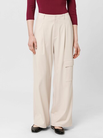 Les Lunes Wide leg Cargo trousers 'Ariaa' in Beige: front