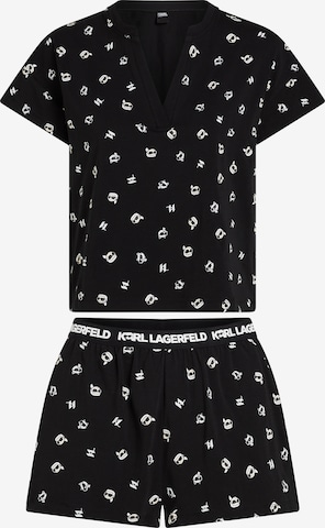 Karl LagerfeldPidžama - crna boja: prednji dio