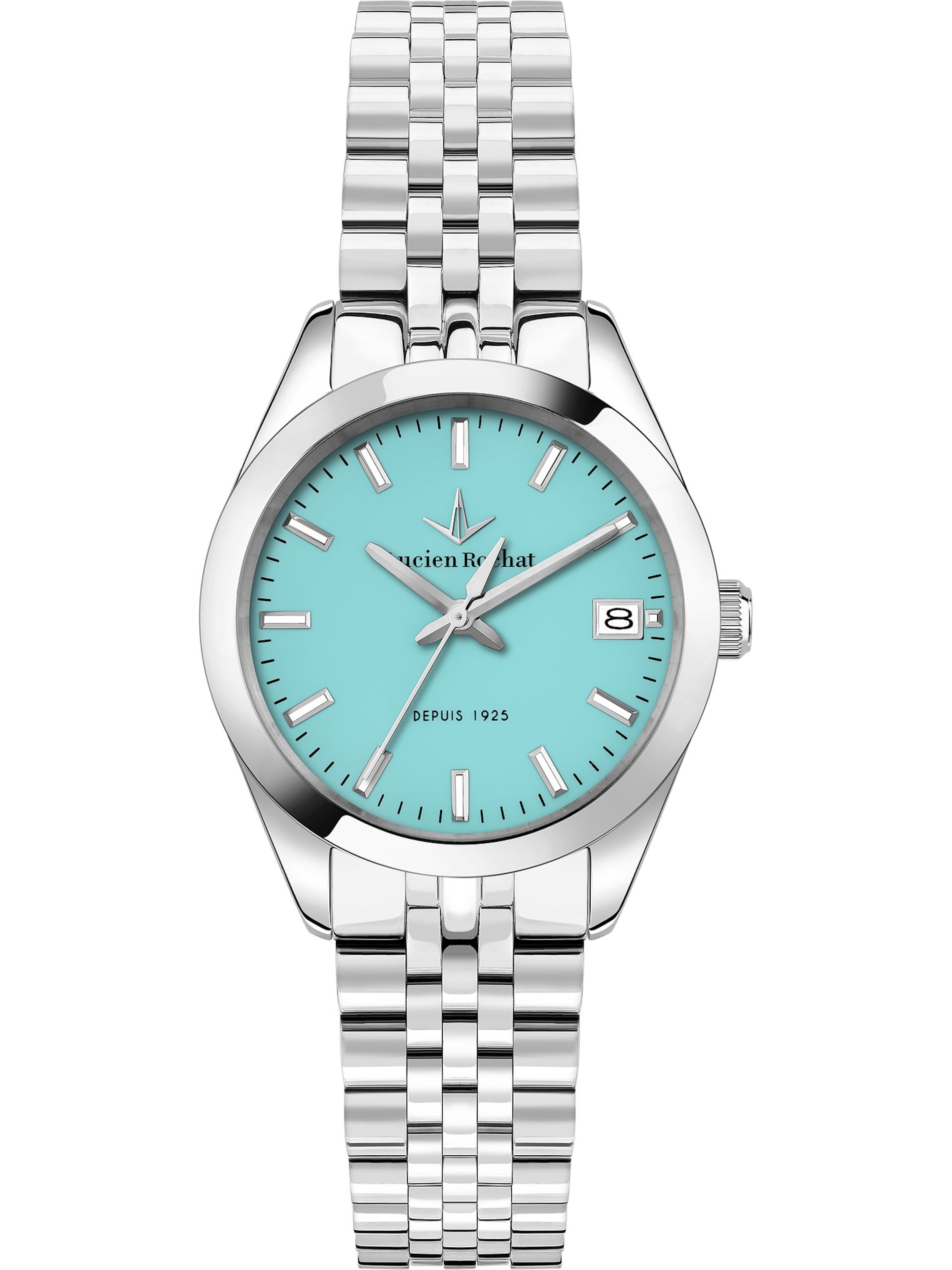 Lucien Rochat Analoguhr in Silber: Vorderseite