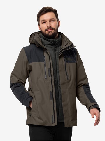 JACK WOLFSKIN Outdoorová bunda 'JASPER' - Hnedá: predná strana