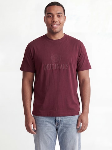 T-Shirt 'JORFREDERIKSBERG' Jack & Jones Plus en marron : devant