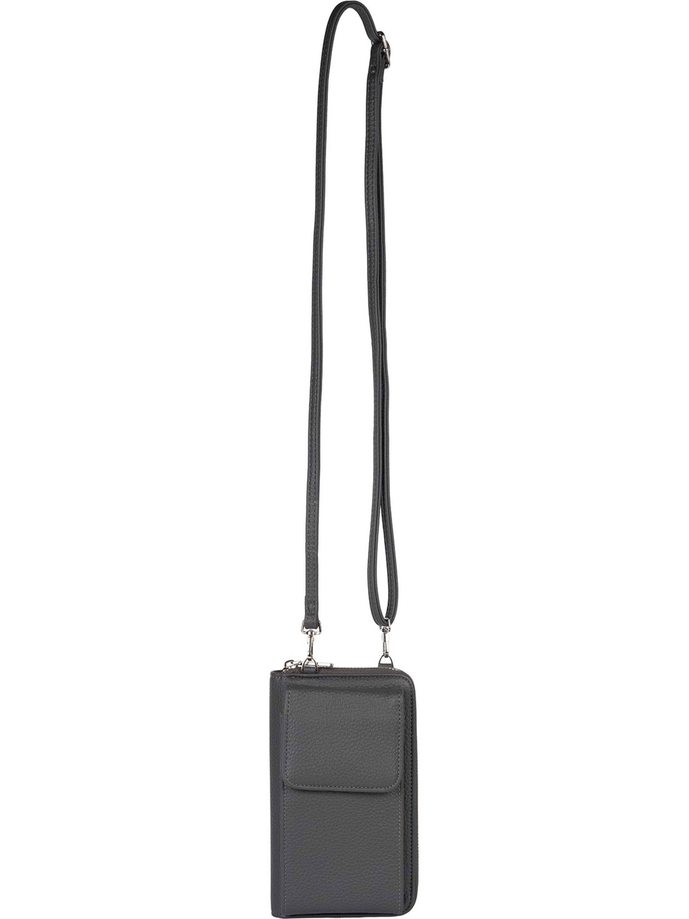 styleBREAKER Crossbody bag 'Umhängetasche mit Handyfach und RFID Schutz' in Grey