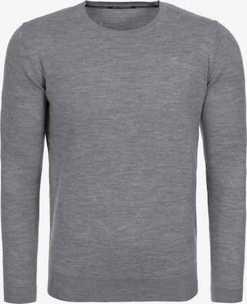 Pull-over Karl Lagerfeld en gris : devant