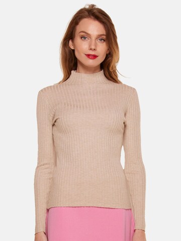 TOOche Sweater 'Pulli Gerippt' in Beige: front