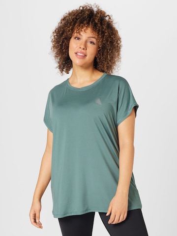 Active by Zizzi Performance Shirt 'Abasic' in Green: front