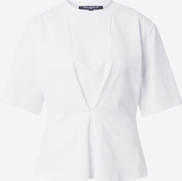 FRENCH CONNECTION Тениска в бяло: отпред