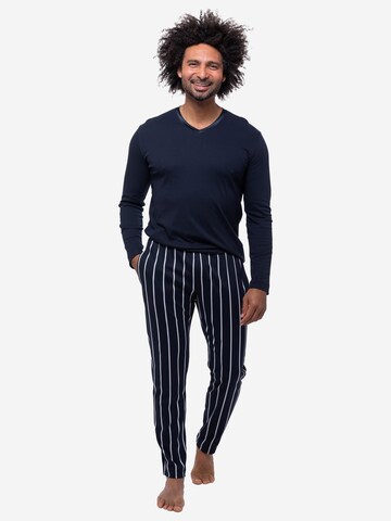 Mey Pyjama lang 'Valsted'‌‌‌ in Blau: Vorderseite