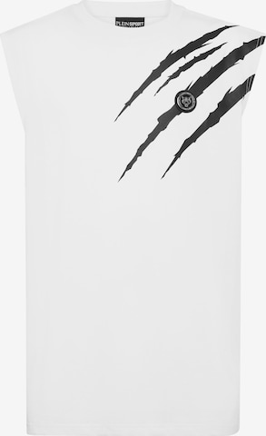 Plein Sport Shirt 'Scratch' in White: front