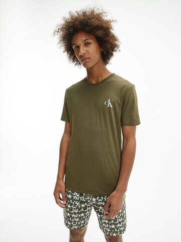 Calvin Klein Underwear Short Pajamas in Green: front