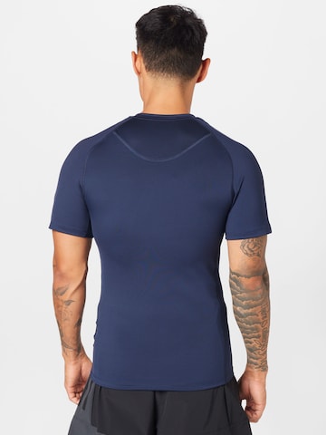 ADIDAS PERFORMANCE - Camisa funcionais 'Techfit 3-Stripes ' em azul